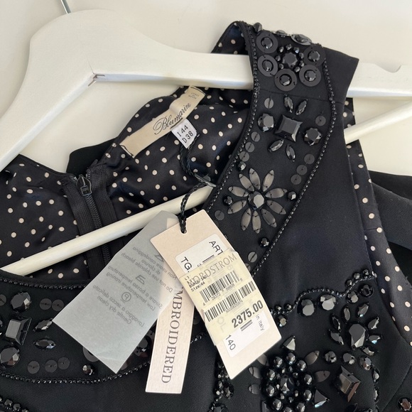 NWT BLUMARINE Black Beaded Embellished Dress - Picture 4 of 8